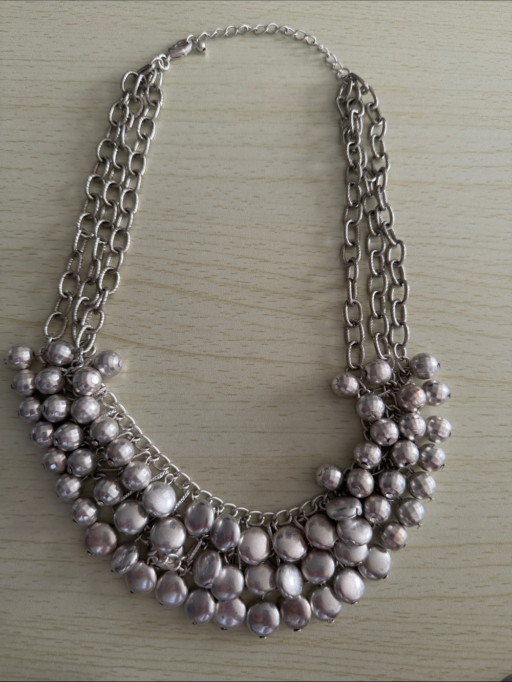 Silver Statement Collar Necklace